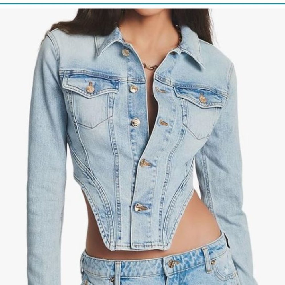 Jean Jacket Women Washed Denim Jacket (NEW Condition)